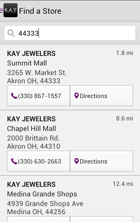 Kay Jewelers - screenshot