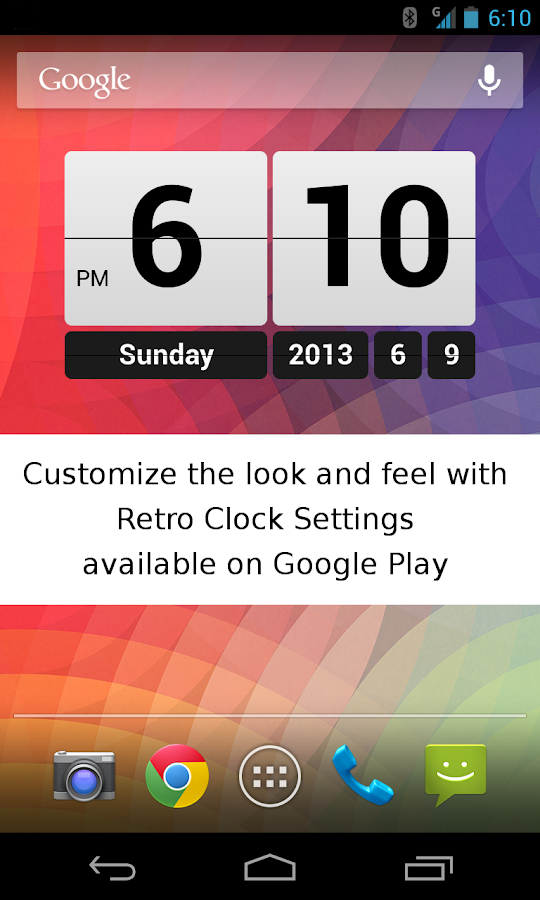 Retro Clock Widget - screenshot