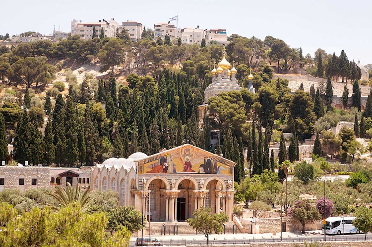 The Mount of Olives is one of three peaks of a mountain ridge just east of Old Jerusalem.