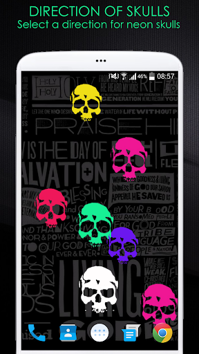 Neon Skulls Live Wallpaper