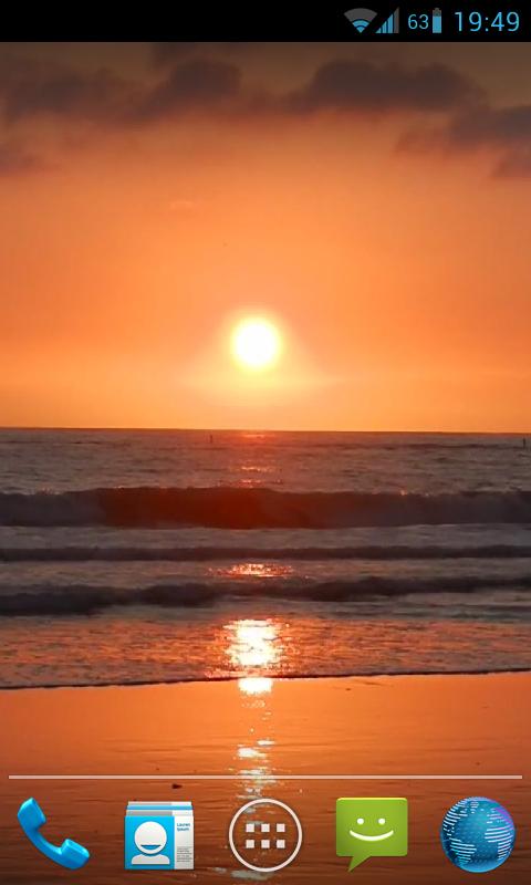 Sunset Relaxing Waves Live HD Screen 2