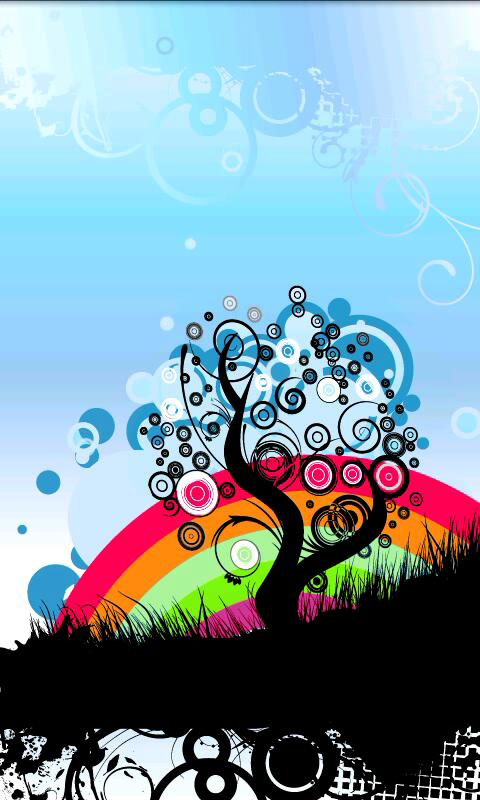 Rainbow Tree Live Wallpaper Screen 2