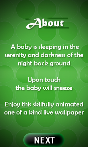 Baby Sneezing on touch Live WP