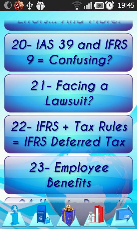 IFRS &amp; Accounting Rules PRO Screen 3