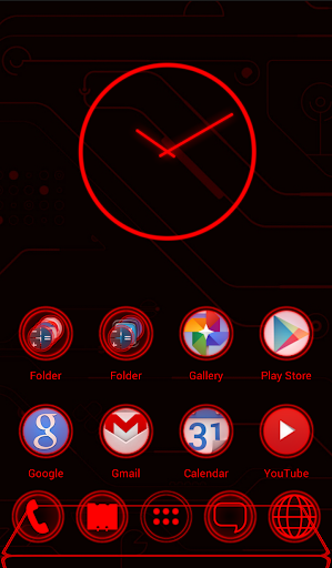 Next Launcher Neon Red Theme