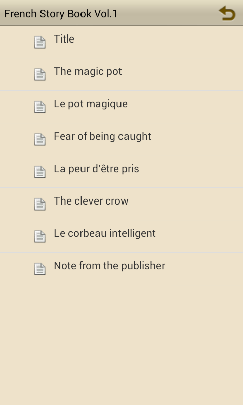 Learn French by Story Book V1 Screen 1