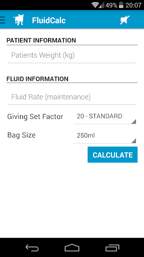 Fluid Calc for Vets