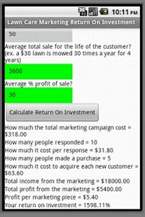 Lawn Care Marketing ROI Screenshots 2