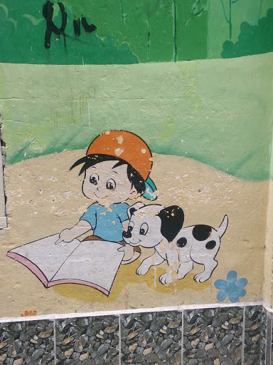 Study with the Dog Mural