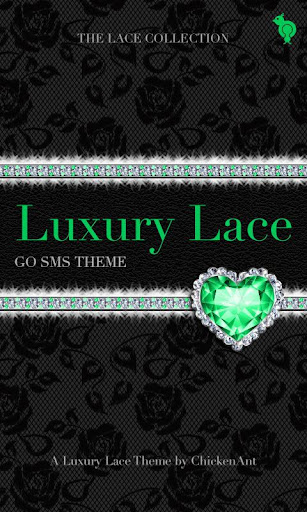 Green Luxury Lace Theme Go SMS