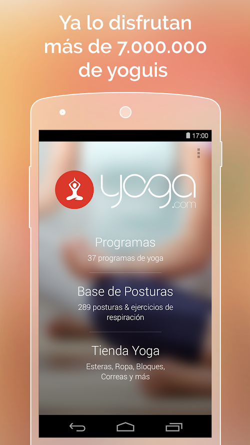 Captura de pantalla de la aplicacion Android Yoga.com