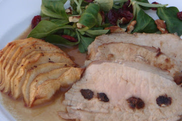 Apple Cider Marinated Pork with Prunes and Apples