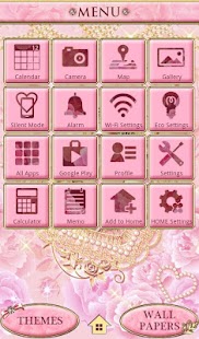 Free Download Cute Theme Golden Lace Heart APK