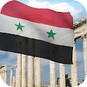 3d Syria Flag with Anthem LW logo