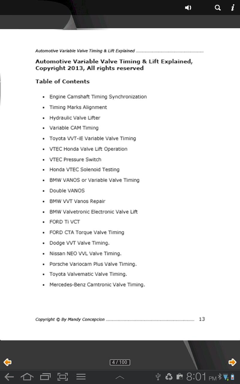 Variable Valve Timing &amp; Lift Screen 3