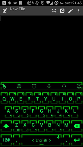 Theme TouchPal Neon 2 Green