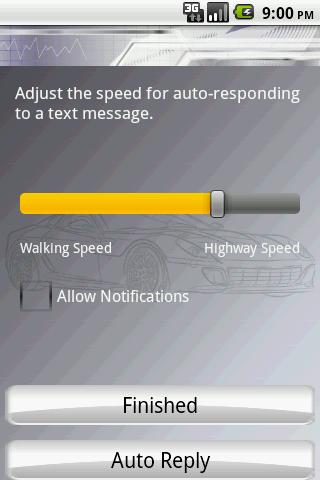 Android application Safe Driver Text Response screenshort