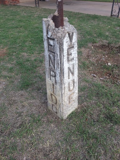 Bixby Old Concrete Street Sign 1