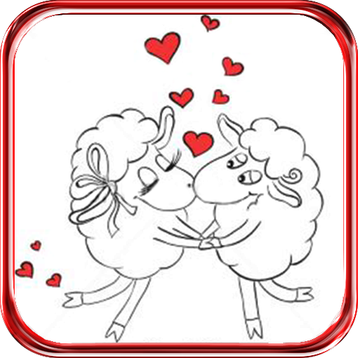 Cute Sheep Valentines Day LOGO-APP點子