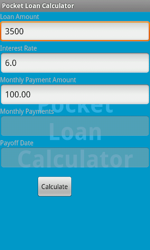 Pocket Loan Calculator