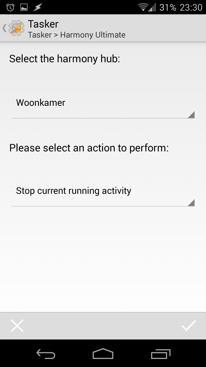 Harmony Tasker Plug-in Screen 2