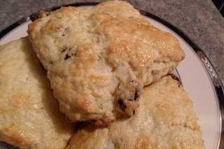 Dried Cherry and Orange Scones with Orange Glaze