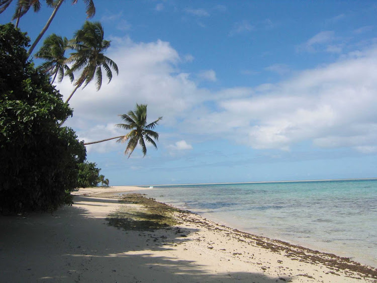 A beach on Leleuvia, Fiji.