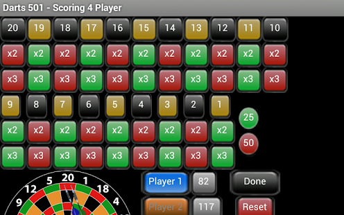 Darts 501 Scoring - Free