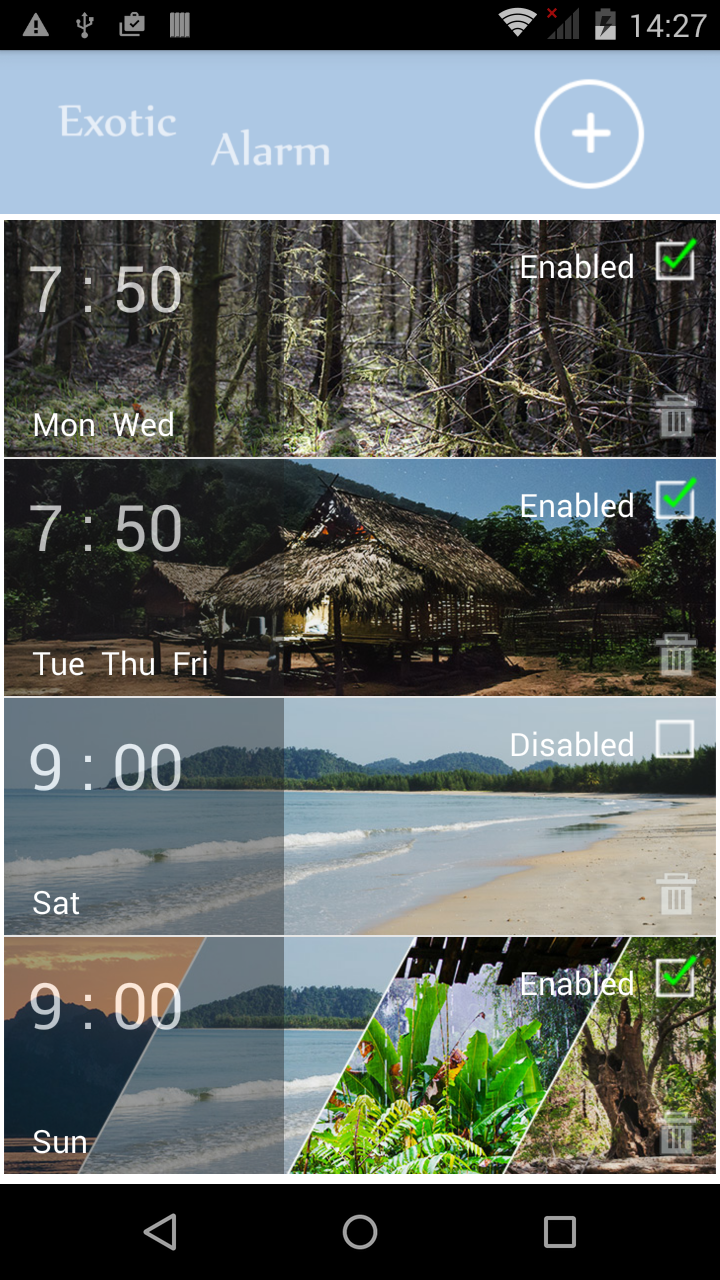 Exotic Alarm Screen 1