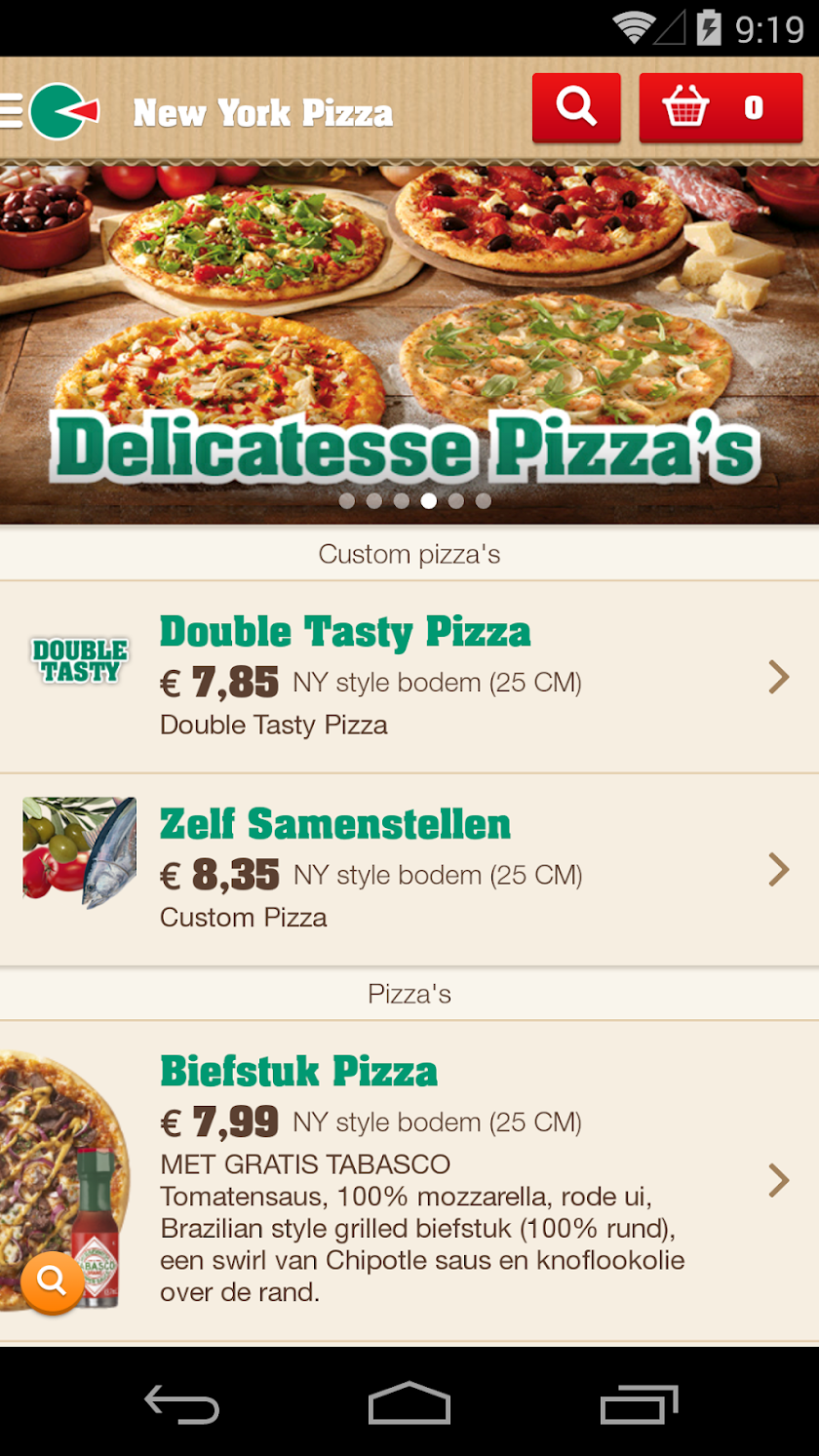 New York Pizza Screen 1