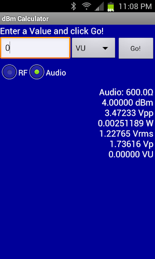 dBm Calculator