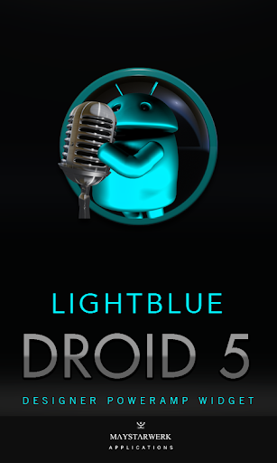 Poweramp Widget Lightblue Droi