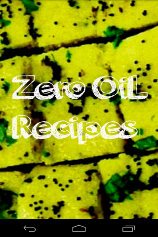 Zero Oil Recipes