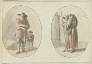 Man met kind en vrouw met kind op de rug