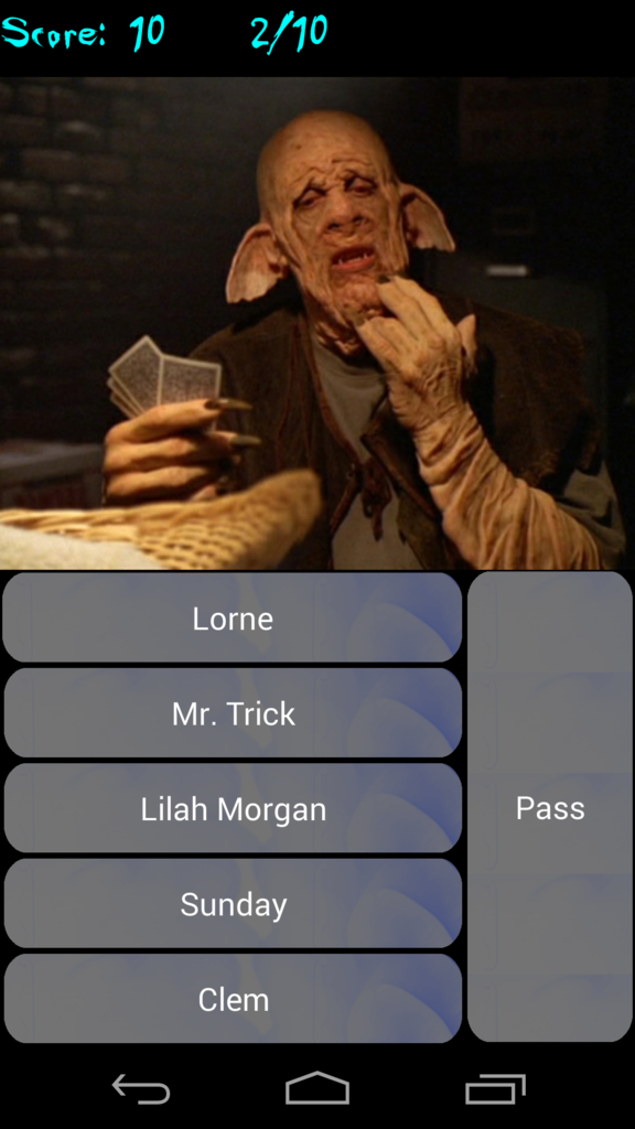 Buffy Universe Characters Quiz Screen 2