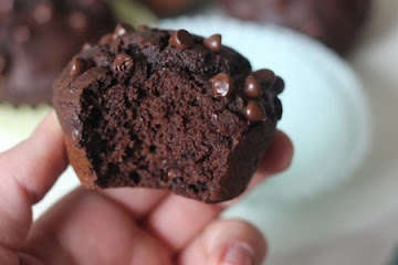 Double Chocolate Almond Espresso Mufins