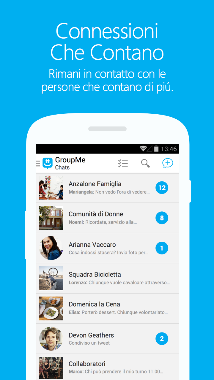 Android application GroupMe screenshort