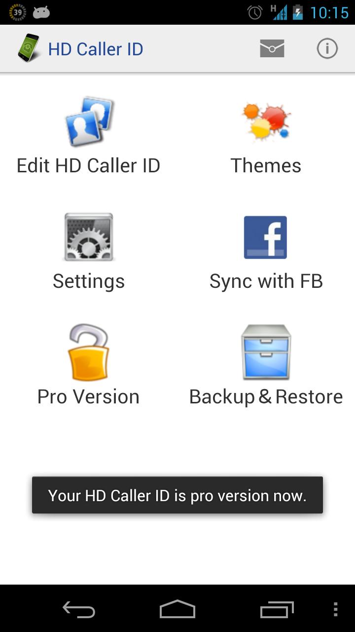 HD Caller ID Pro Key Screen 1