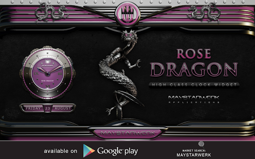 【免費個人化App】dragon digital clock rose-APP點子