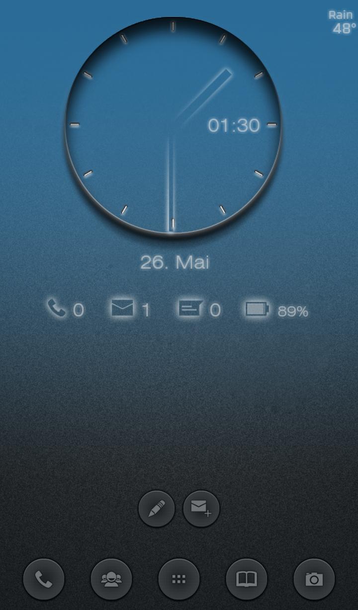 Transparent Clock UCCW skin Screen 2