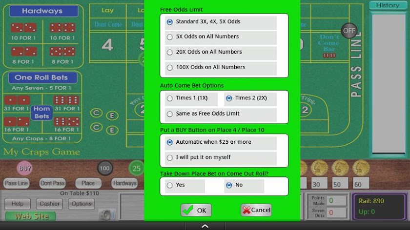 My Craps Game for 7" Tablets Screen 3
