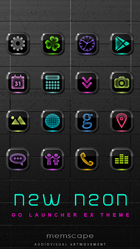 New Neon GO Launcher Theme