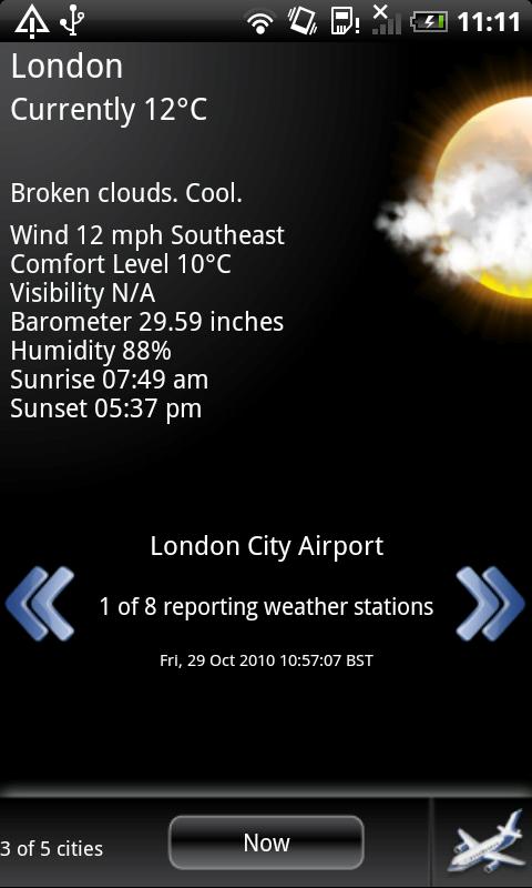 Android application MyForecast screenshort