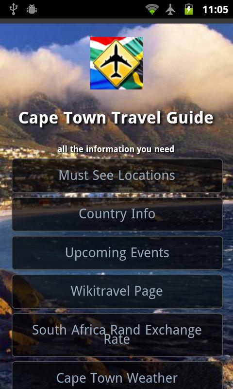 Cape Town Travel Guide Screen 1