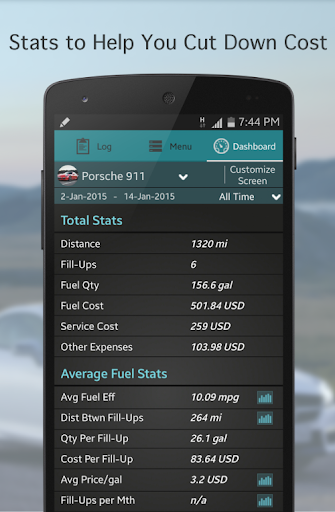 【免費交通運輸App】Fuel Buddy - Car Mileage Log-APP點子