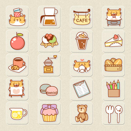 CUKI Theme Hams Cafe Icon 娛樂 App LOGO-APP開箱王