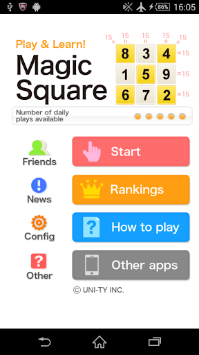 Magic square Play Learn