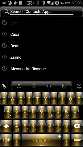 Theme TouchPal Dusk Gold