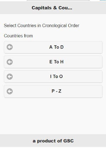 Countries and Capitals