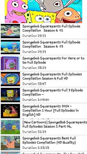 Yellow Sponge Videos List